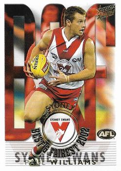 2003 Select XL Ultra AFL - Club Best & Fairest 2002 #BF11 Paul Williams Front